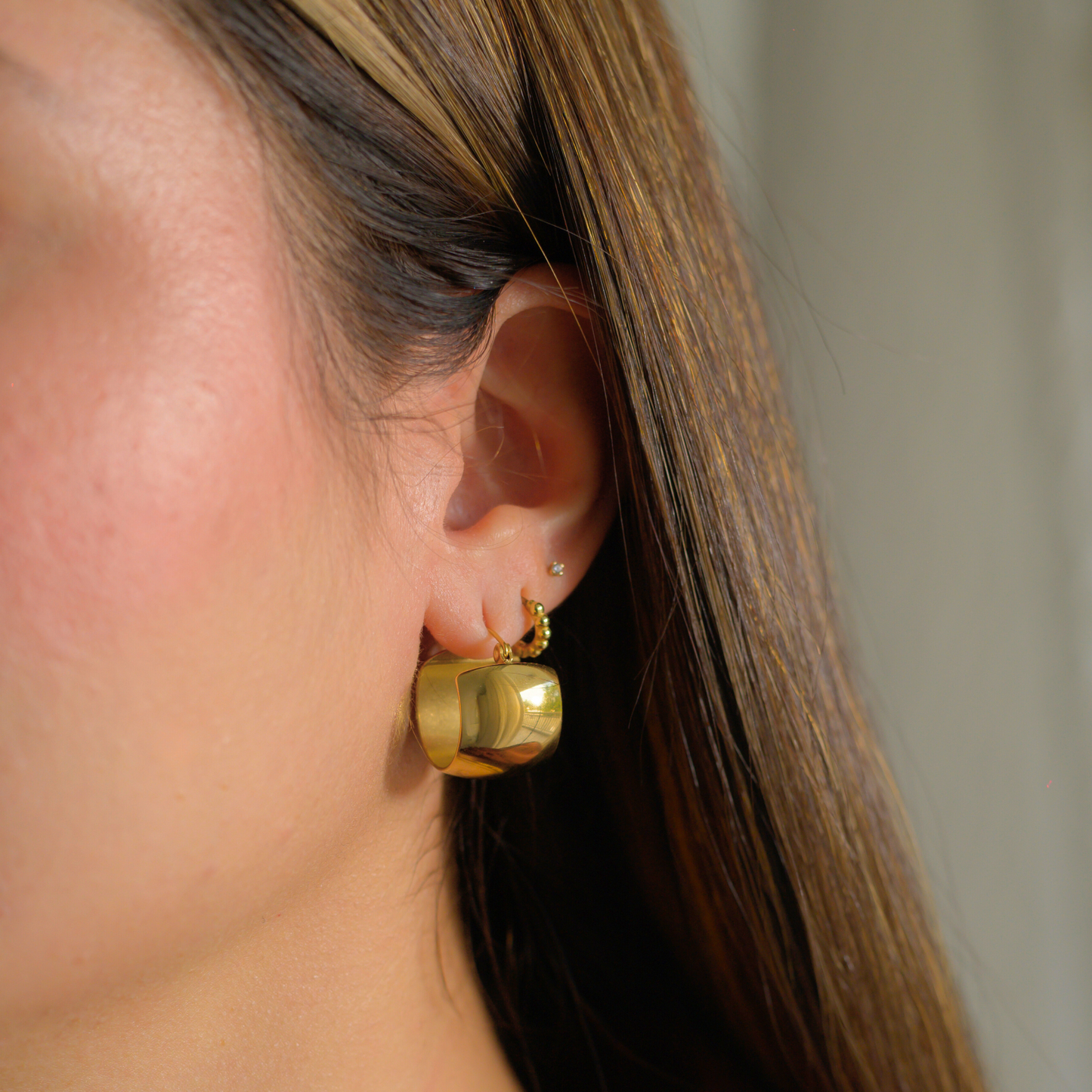 Aprendizajes ⟡ Gold Small Chunky Earrings