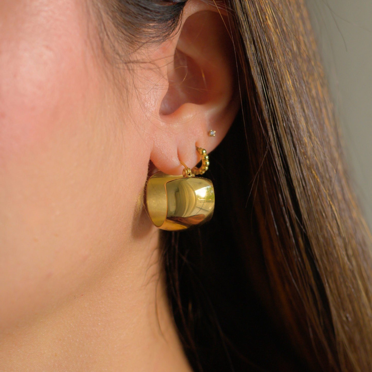 Aprendizajes ⟡ Gold Small Chunky Earrings