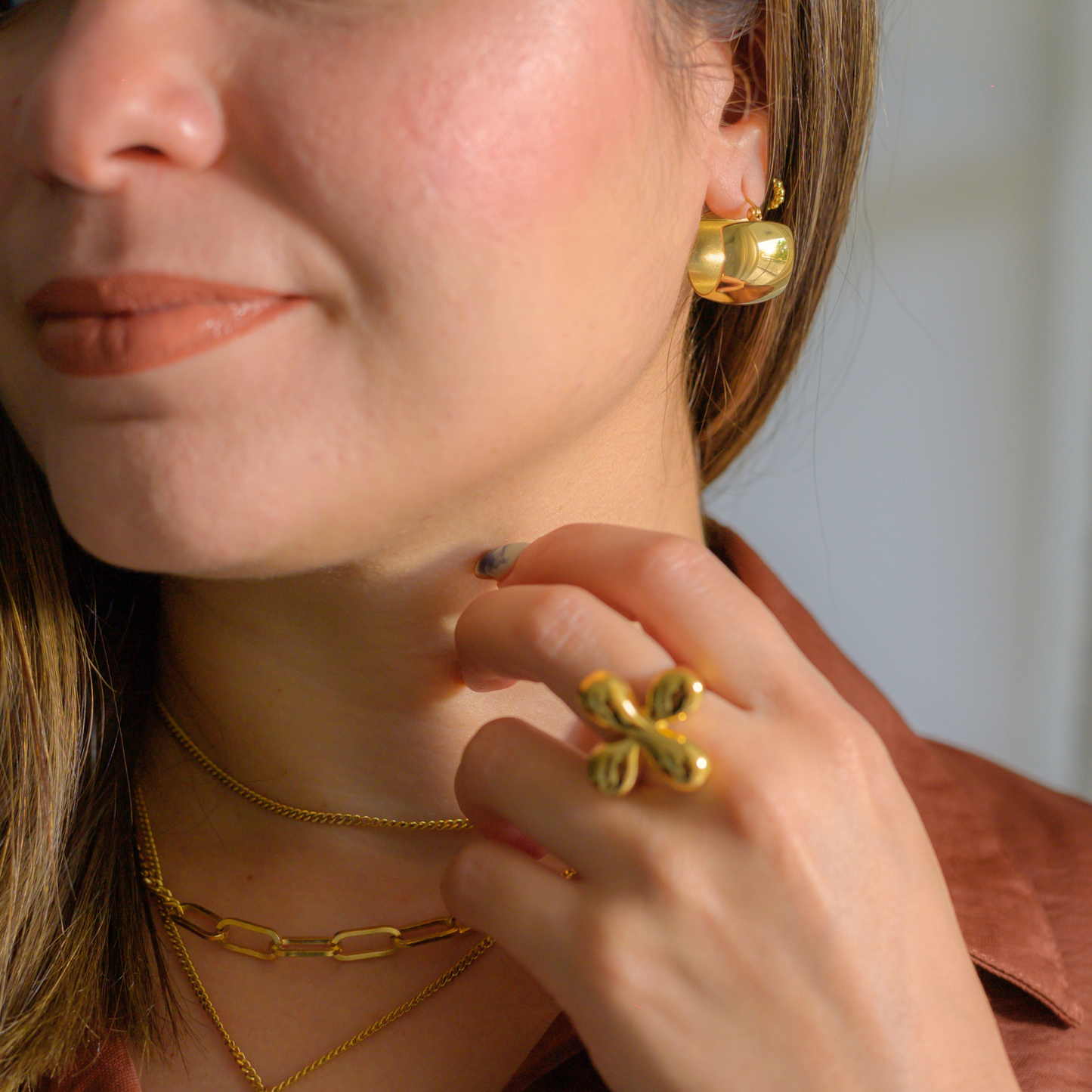 Aprendizajes ⟡ Gold Small Chunky Earrings