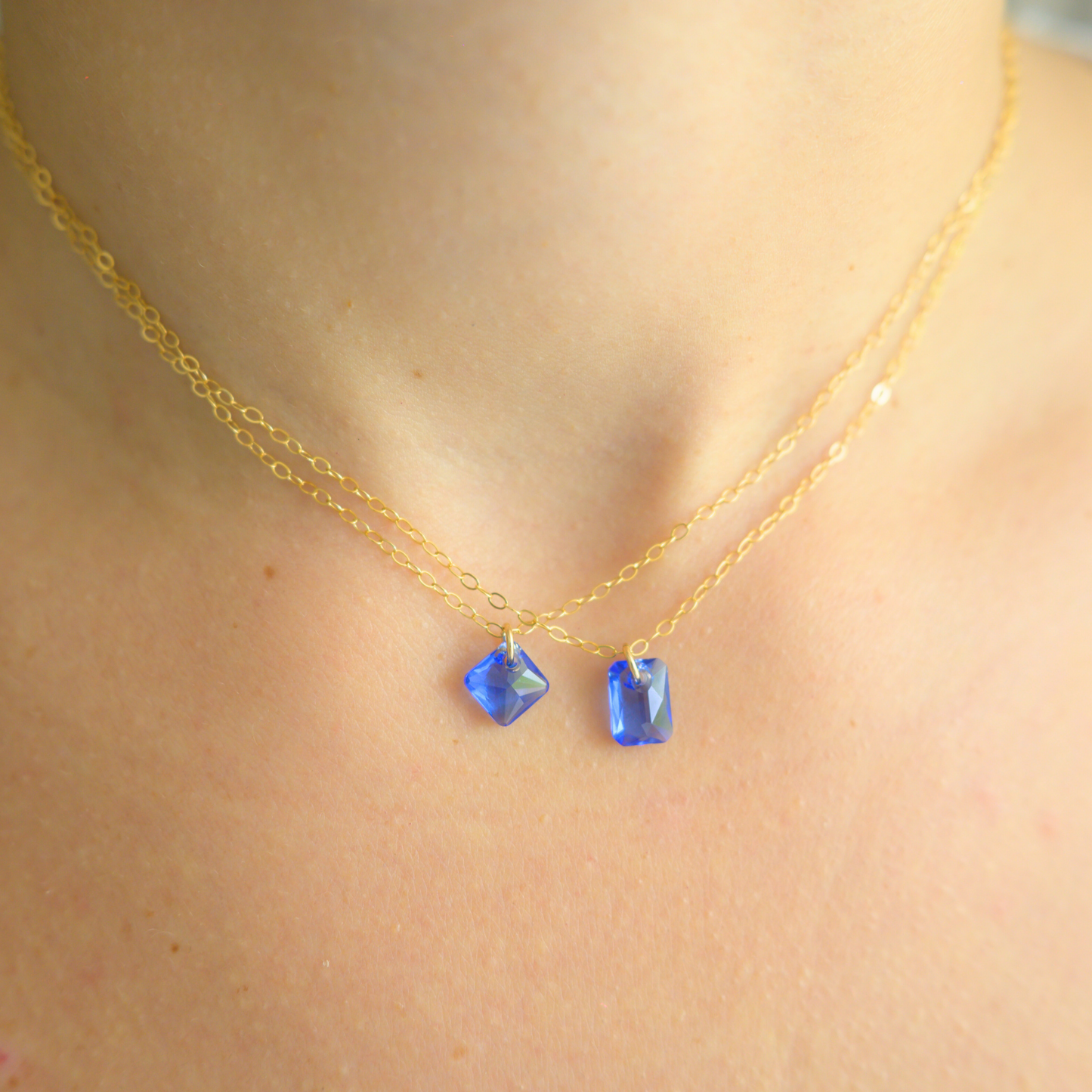 Dainty Birthstone ⟡ 14K Gold Filled Crystal Necklace