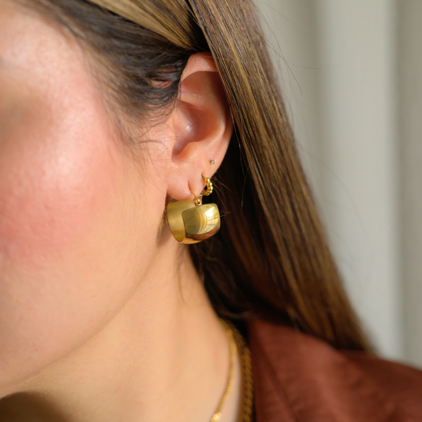 Aprendizajes ⟡ Gold Small Chunky Earrings