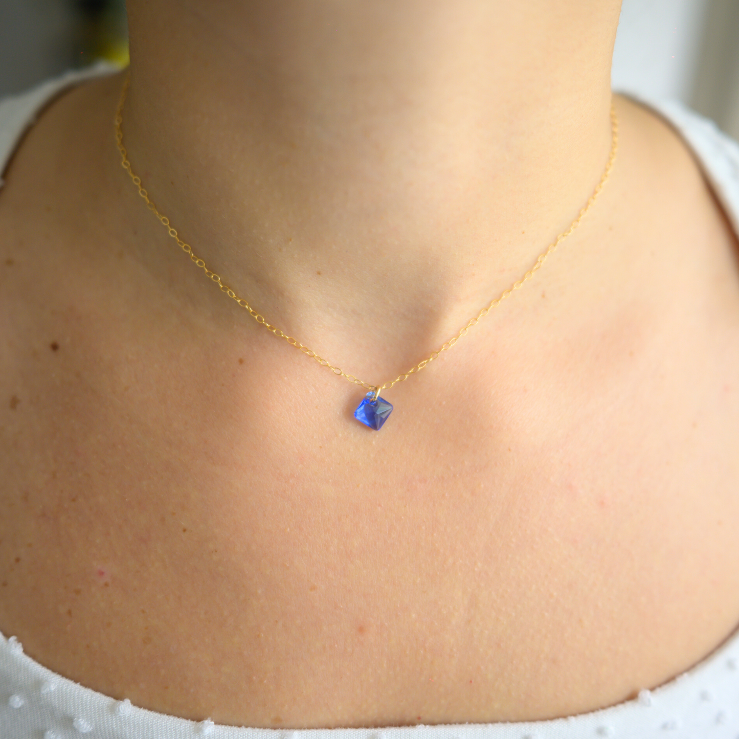 Dainty Birthstone ⟡ 14K Gold Filled Crystal Necklace