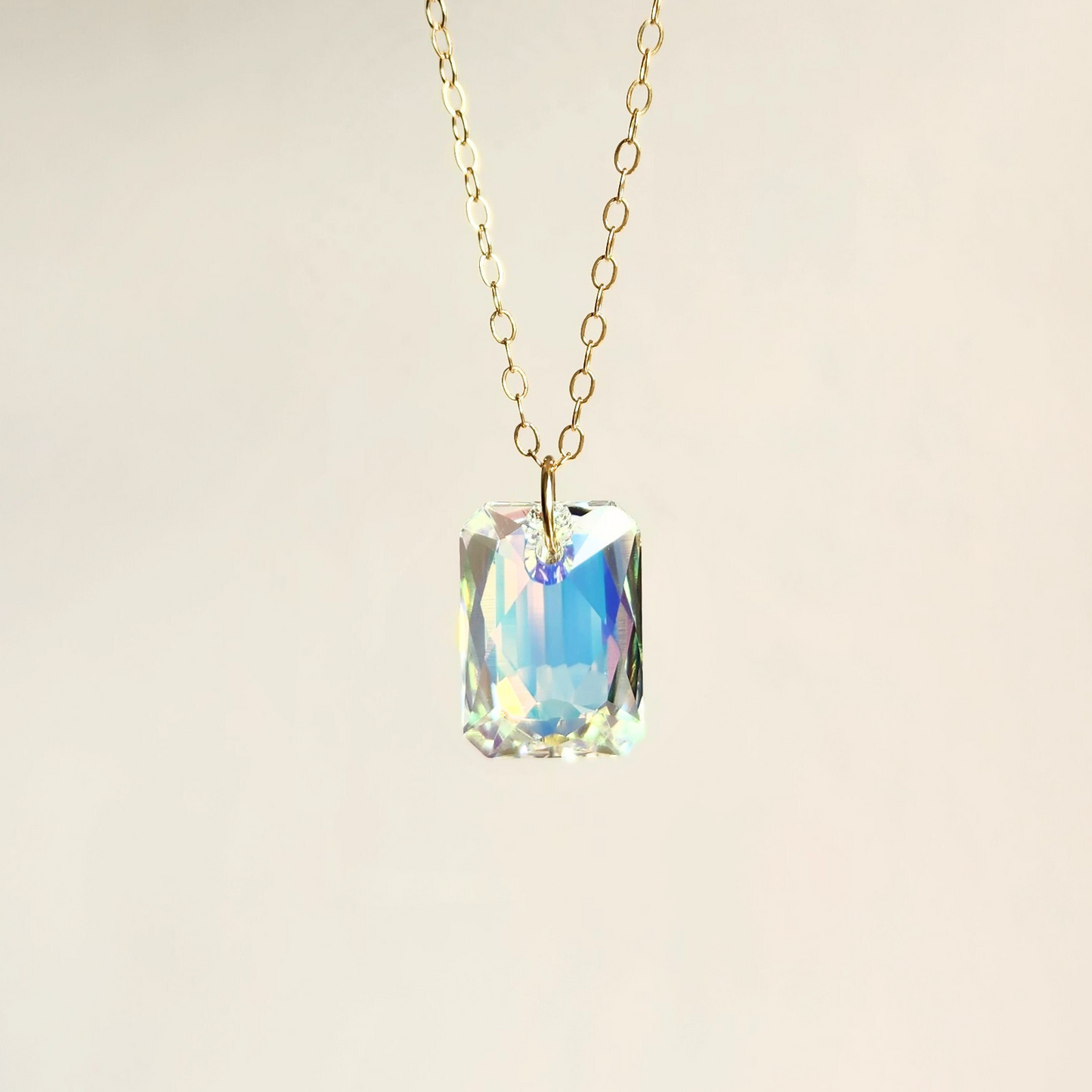 Luz ⟡ Aurora Borealis Handmade Crystal Necklace