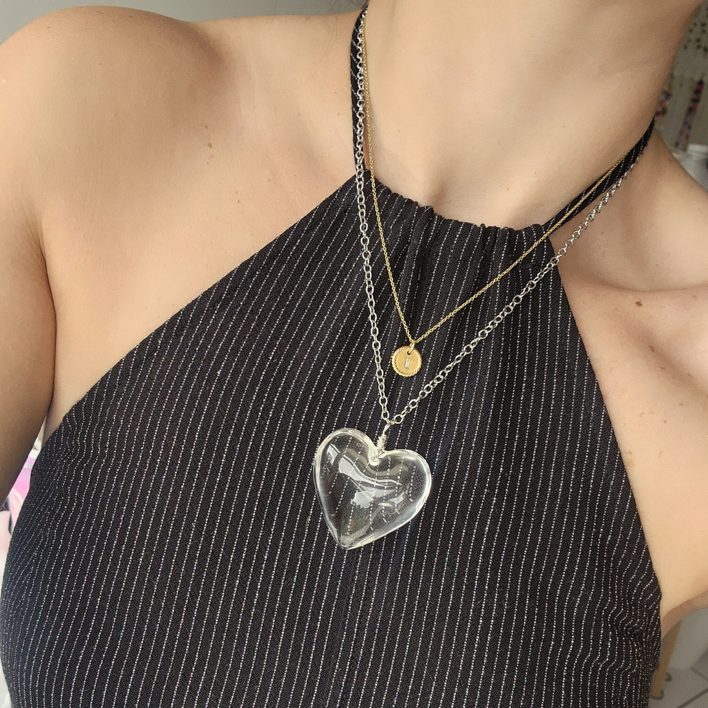 Latido ⟡ Puffy Heart Chain Necklace