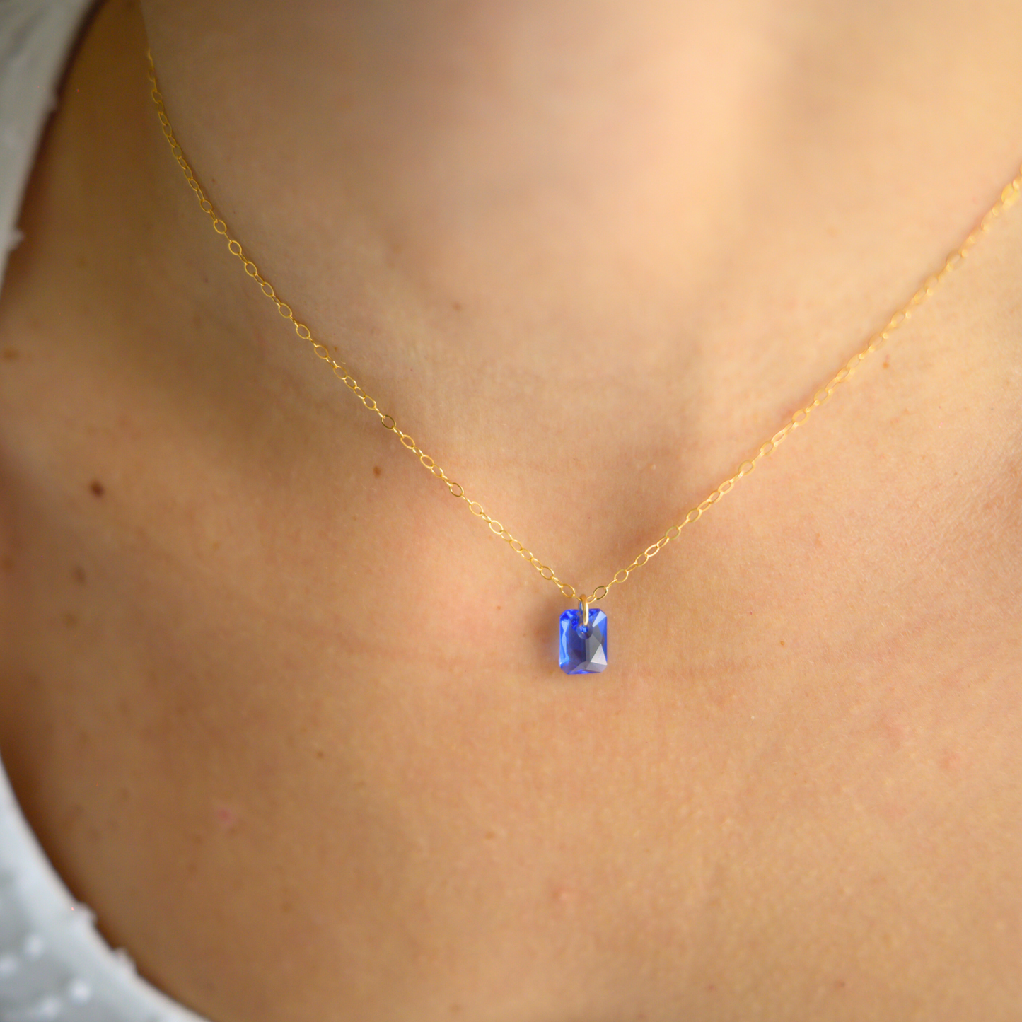 Dainty Birthstone ⟡ 14K Gold Filled Crystal Necklace