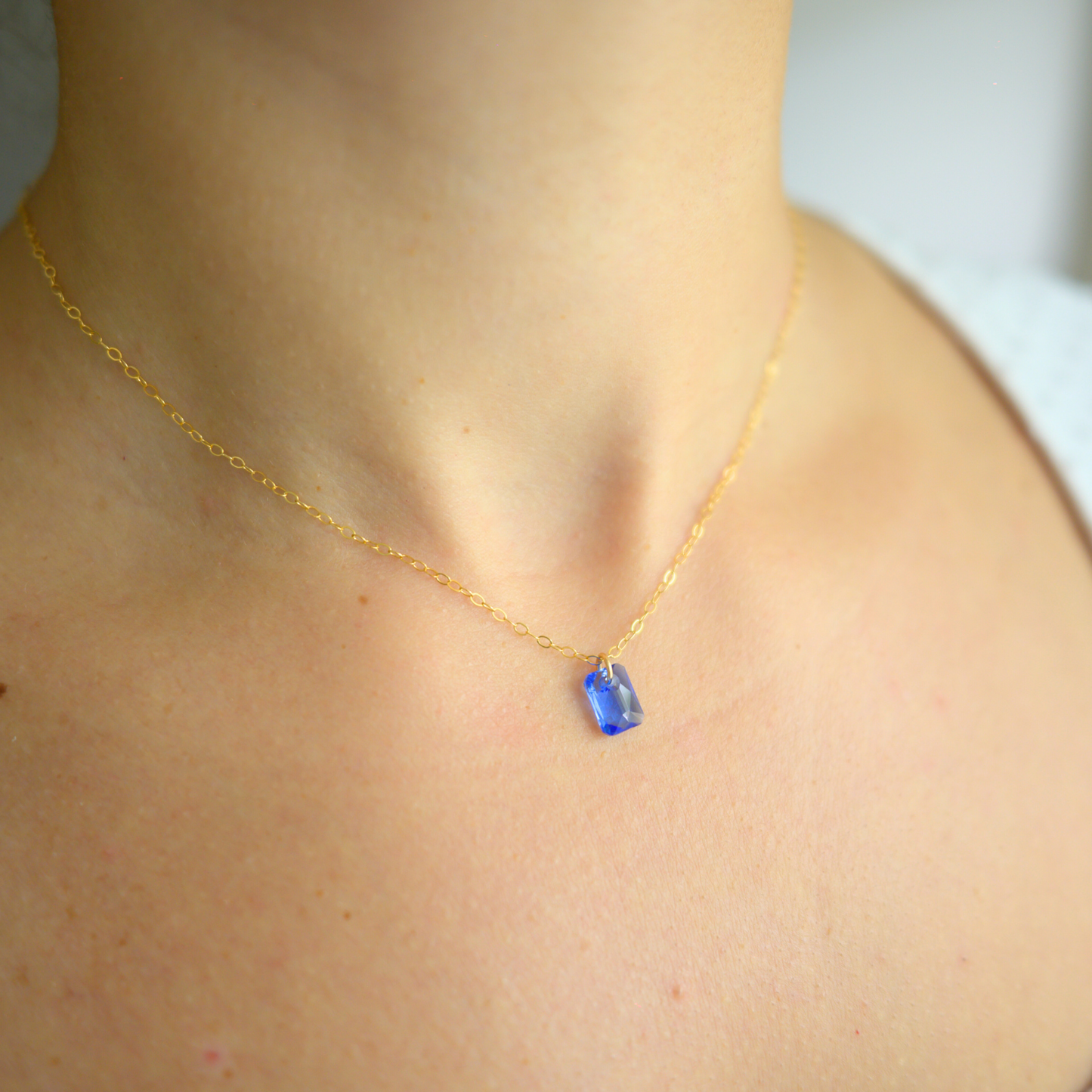 Dainty Birthstone ⟡ 14K Gold Filled Crystal Necklace