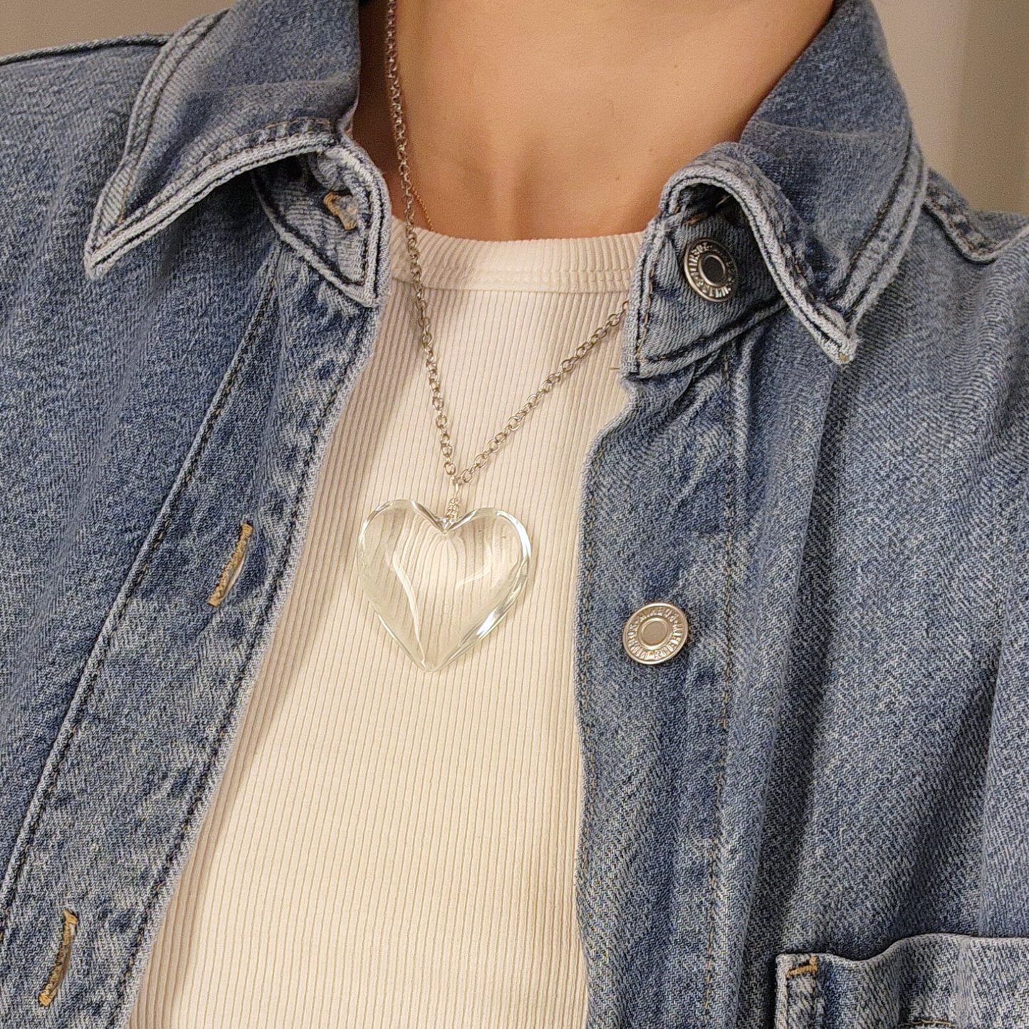 Latido ⟡ Puffy Heart Chain Necklace