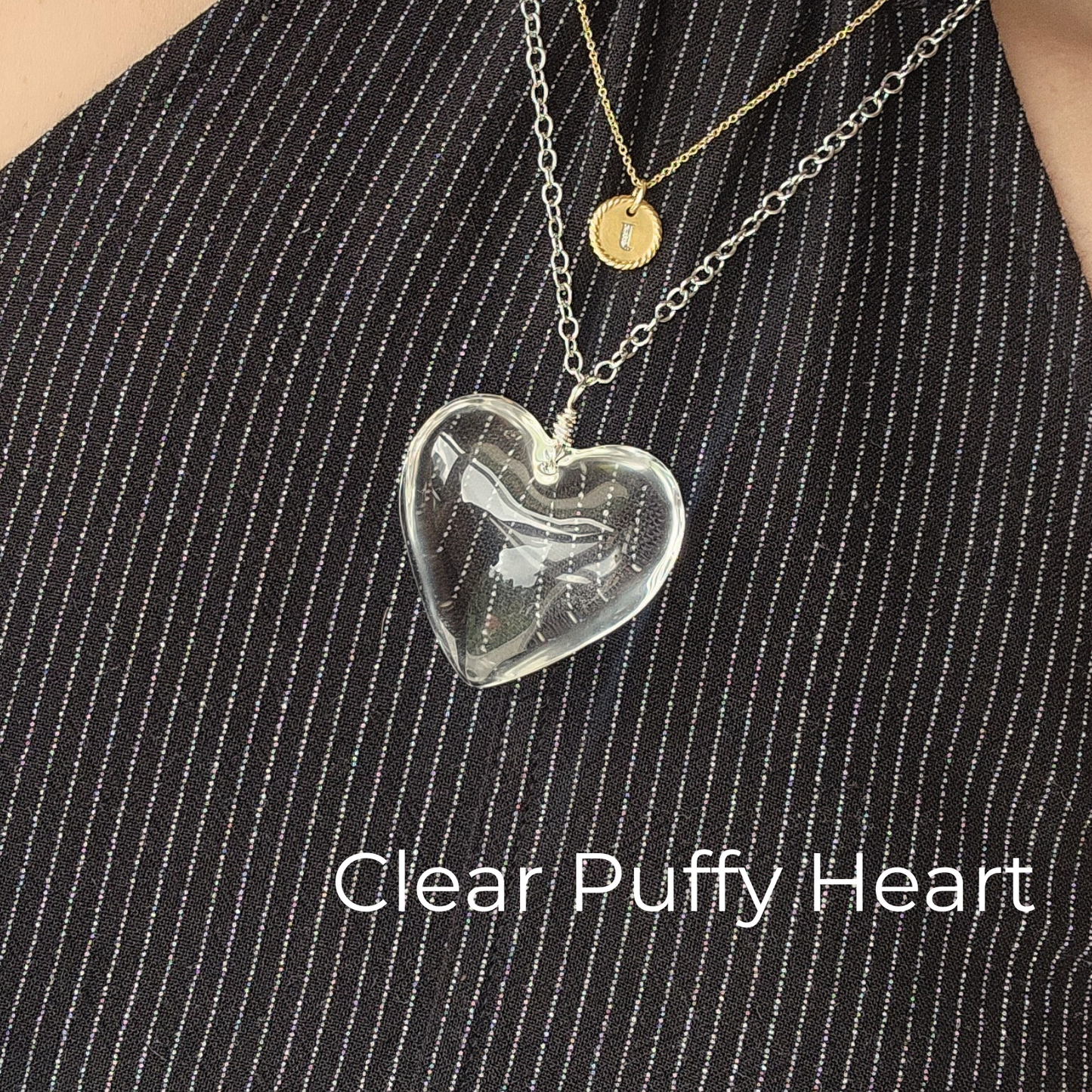 Latido ⟡ Puffy Heart Chain Necklace