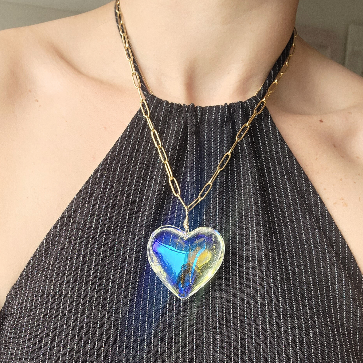 Latido ⟡ Puffy Heart Chain Necklace