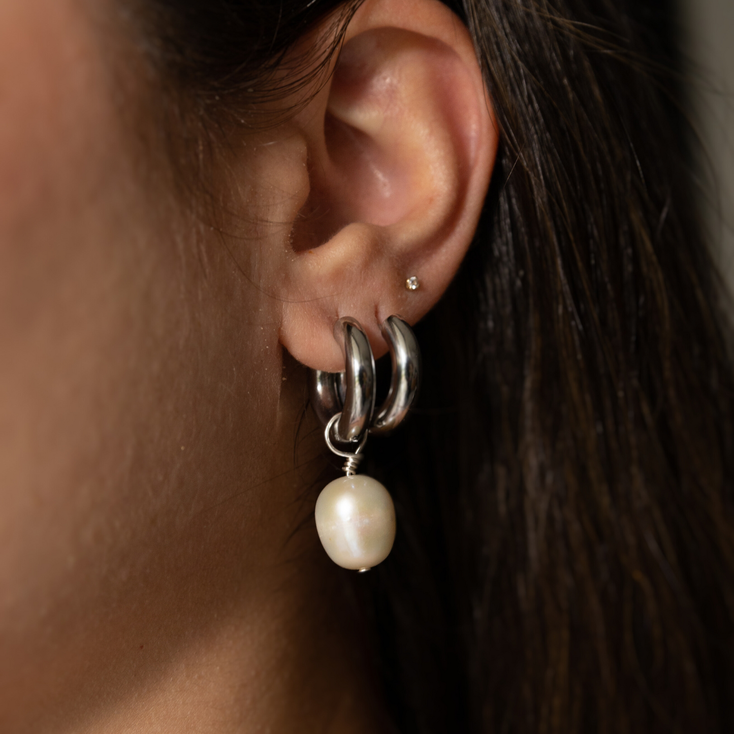 Proceso ⟡ Pearl Charm Hoops