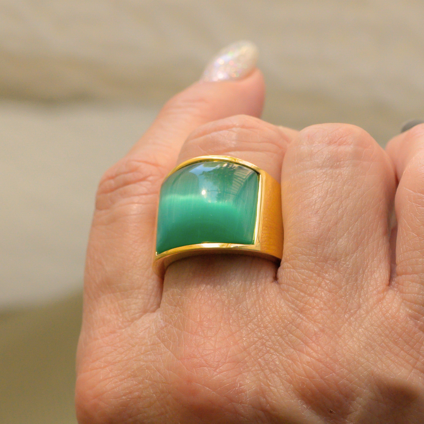 Manifiesta ⟡ Green Statement Ring