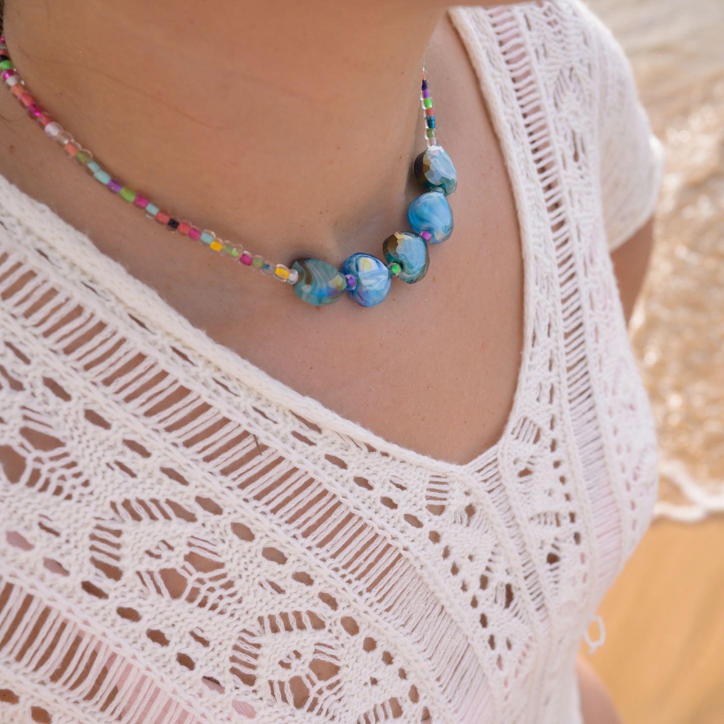 Cayo Luis Peña ⟡ Colorful Heart Choker