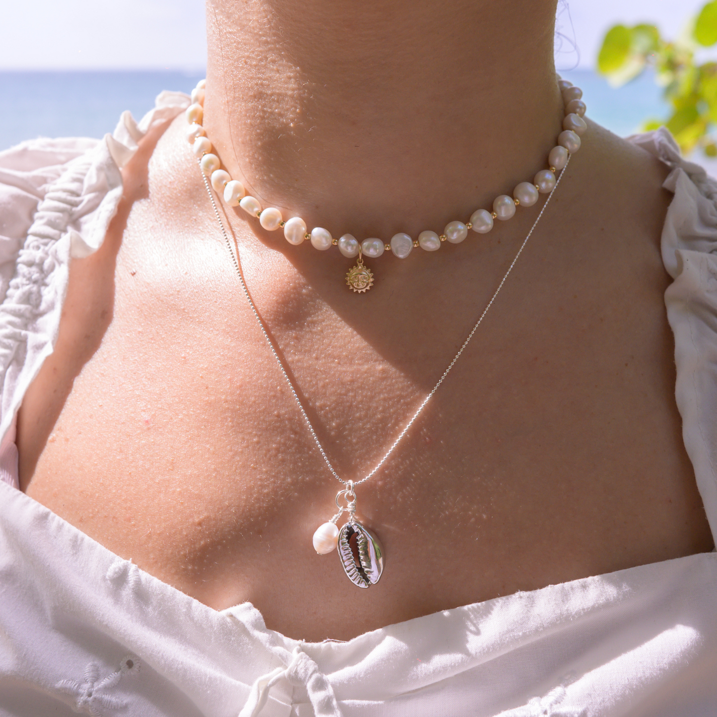 Peña Blanca ⟡ Silver Cowrie Shell Necklace