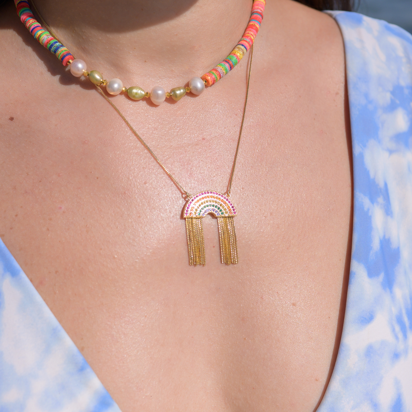 Los Tubos ⟡ Rainbow Chain Necklace