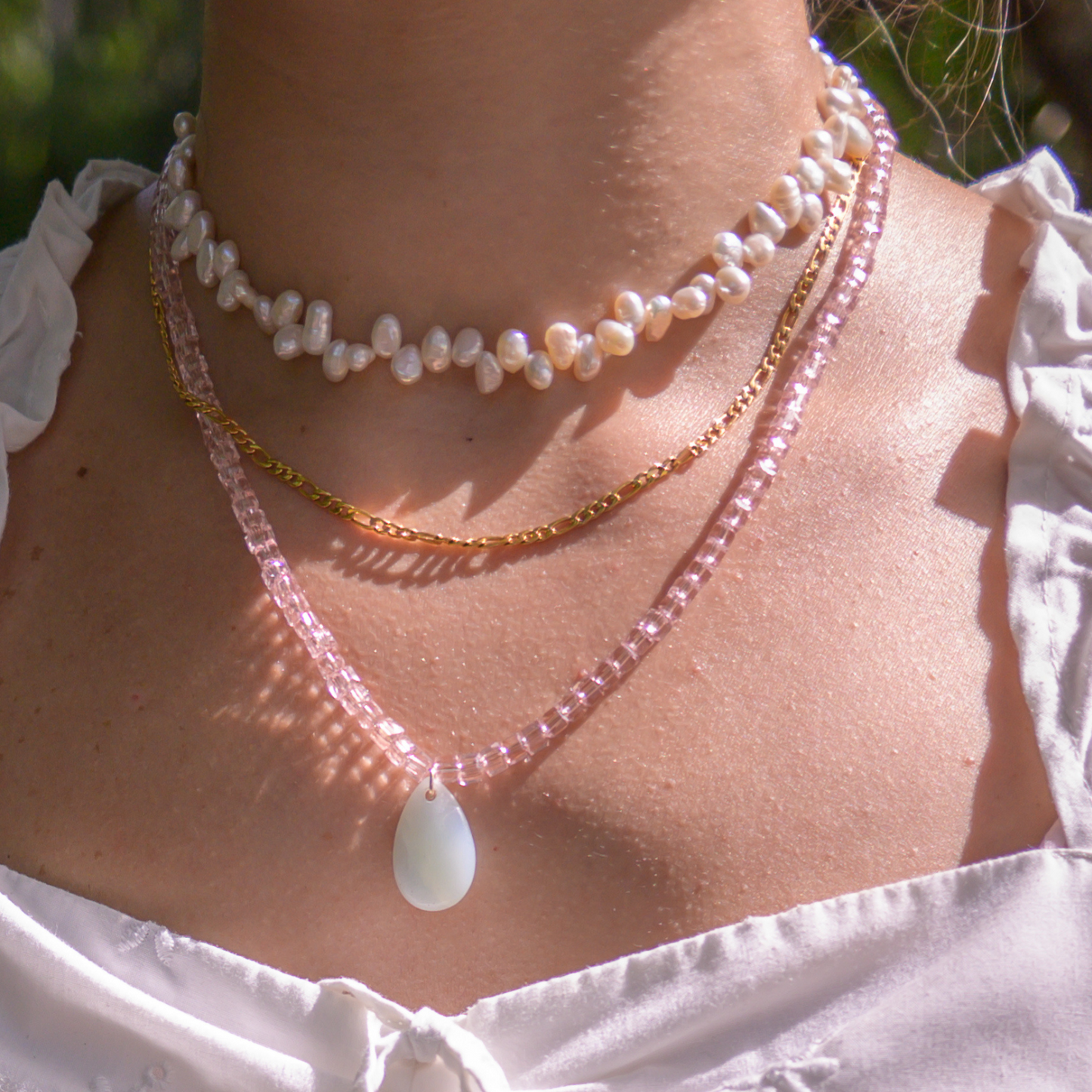 Cerro Gordo ⟡ Pink Crystal & Amazonite Pendant Necklace