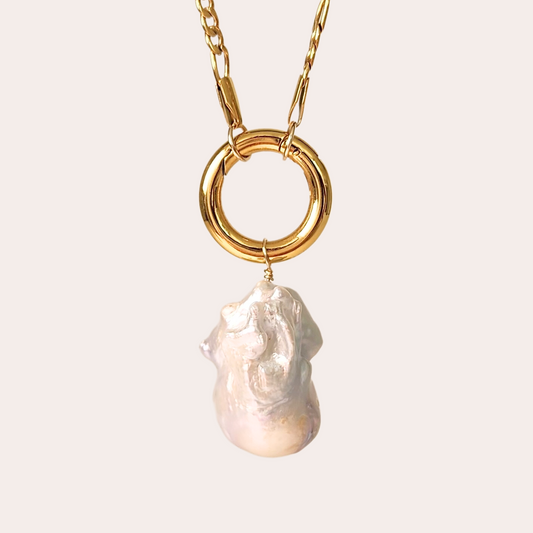 Promesa ⟡ Baroque Pearl Charm Handmade Necklace