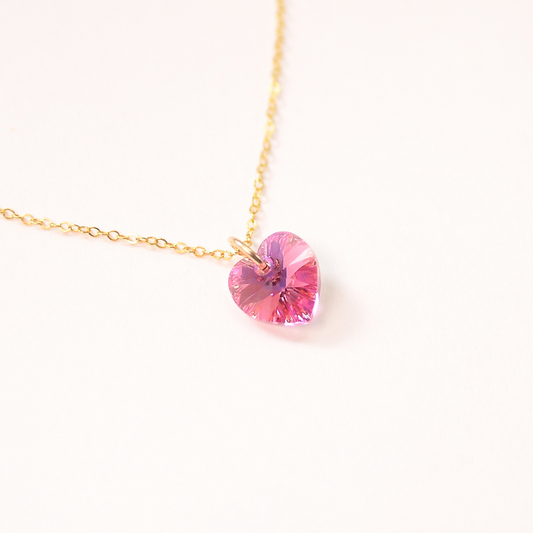 Compasión ⟡ Rose Heart Handmade Crystal Necklace