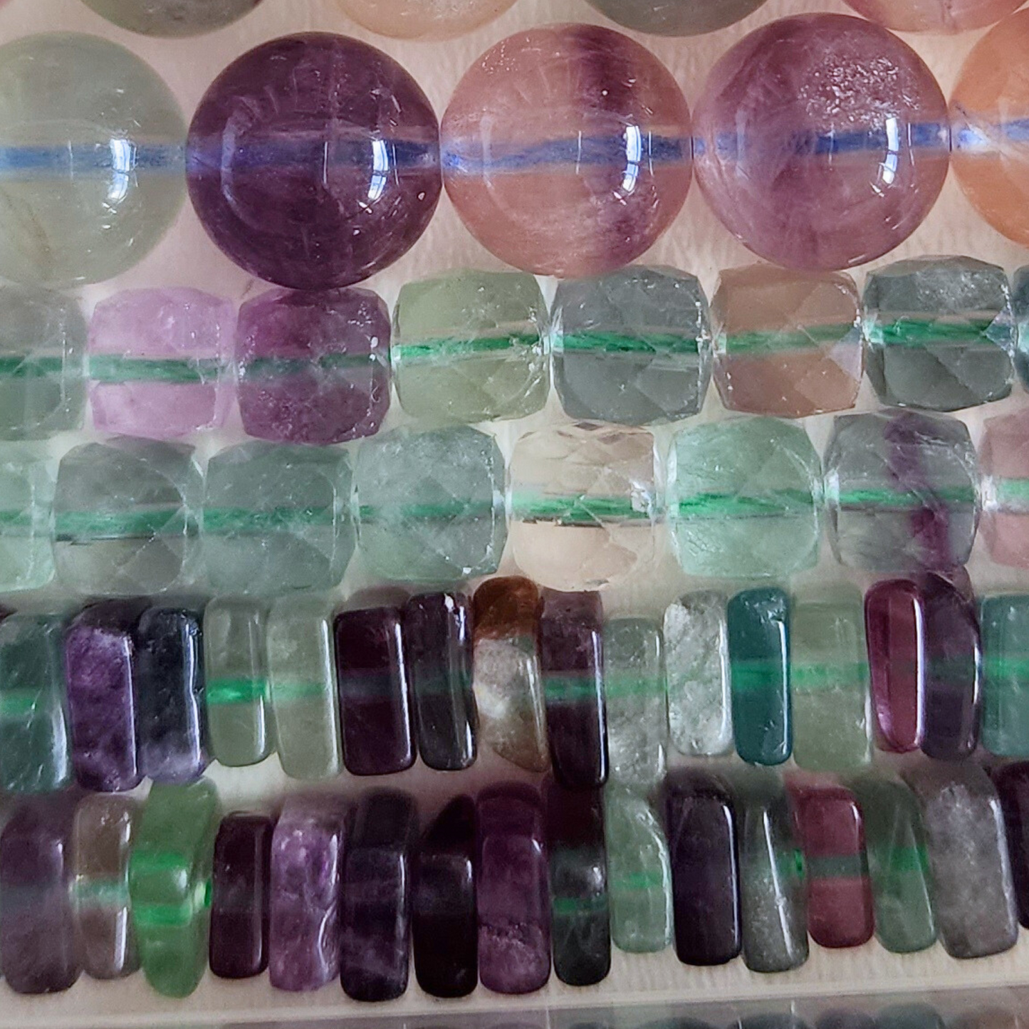 Rainbow Fluorite Natural Gem Bracelet