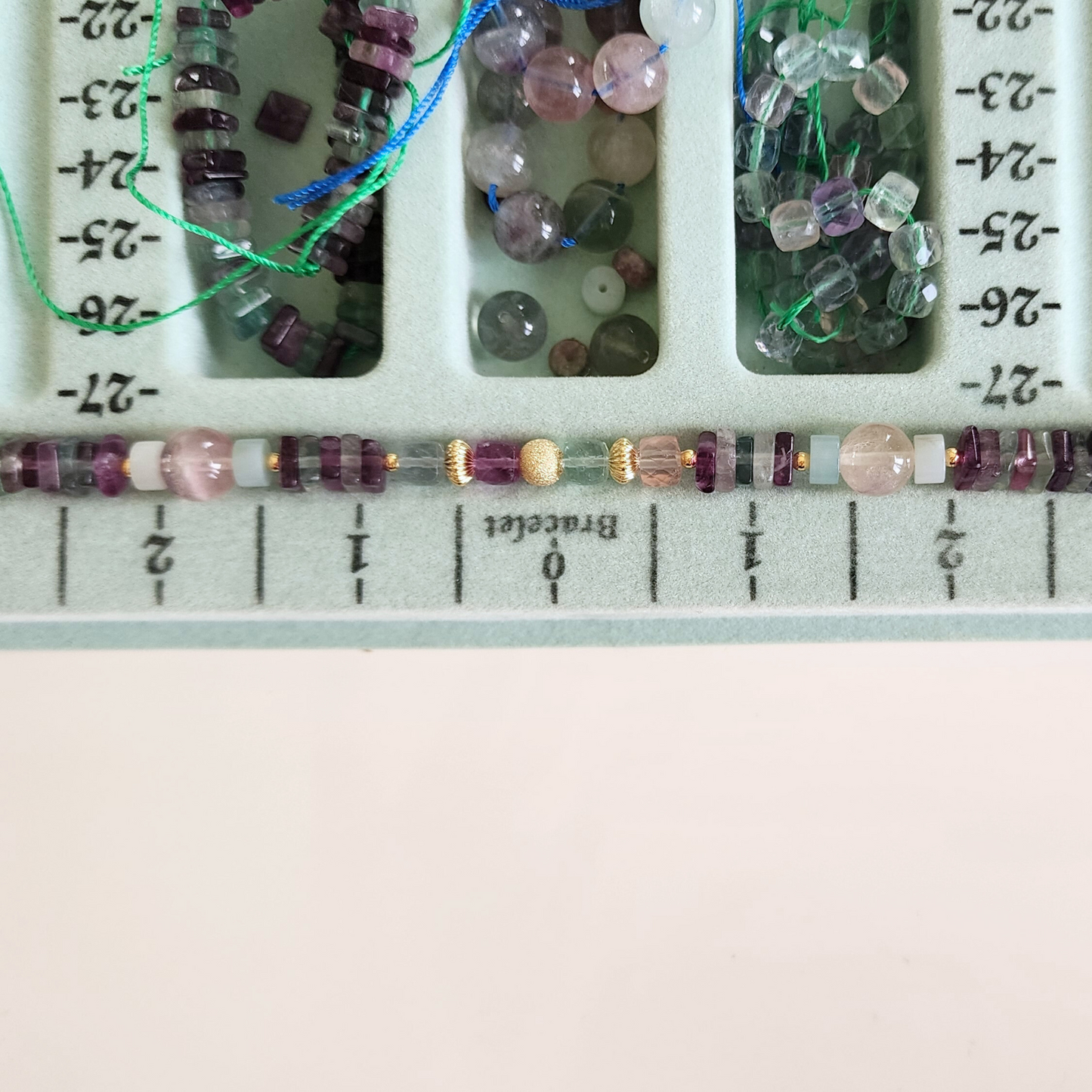 Rainbow Fluorite Natural Gem Bracelet